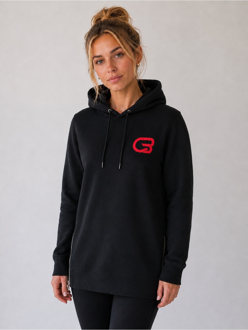 Cyclebar Women’s Small Black Side Zip Hoodie Red Logo